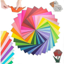Origami Paper, 100 Pcs Double-sided Square Folding Paper, Arts And Crafts Colorful Projects-15x15cmrandom Color