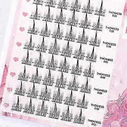 (B Brushed Brass) Eyelashes Five Rows Interlaced And Coherent Double Density Natural Makeup Sensat 2