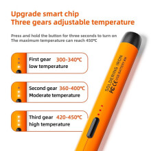USB Oplaadbare Draagbare Soldeerbout, 3 Snelheden Verstelbare Temperatuur USB Elektrische Strijkijzer -Soldeerboutkit Oranje