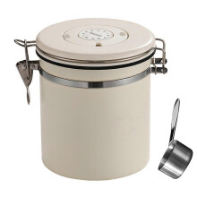 (1.5L, White) 1.2/1.5/1.8L Airtight Coffee Storage Container Multifunctional Food Storage Container for Fresh Coffee Beans