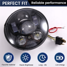 Motorcycle LED Headlight 5.75 Inch High&Low Front Lighting for Modified Parts