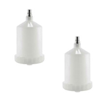 2 Pcs 600Ml Plastic Hvlp Paint Cup Pot for Sata Sprayer Cup Connector Jet Paint Sprayer-Good