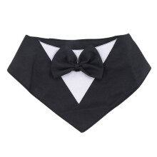 Dog Tuxedo,Formal Dog Wedding Collar with Bow Tie,Dog Birthday Costume Pet Party,Dog Valentines Outfit Cosplay,M Black