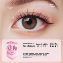 (D) Soft Magnetic Eyelashes with Applicator No Glue Needed Natural Magnetic Lashes Easy to Use Easy to Wear for Beginners Girls Travel Style