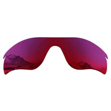 (Style Black Red, Multicolor) Amorus 1Pair Replacement Lenses for Oakley Radar Lock Path Sunglasses Lens Part - Black