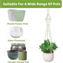 6 X Macrame Plant Hanger Indoor Hanging Planter Basket Rope Pot Holder NEW