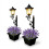 2Pack Solar Lamp Post Light with Planter Outdoor Waterproof Garden Path Decor 1