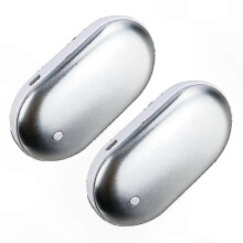(White) 2 Pack USB Rechargeable Hand Warmers & Power Bank, Portable Pocket Heater for Adults and Kids