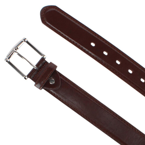CTM Men's Big & Tall 38 mm Wide Basic Leather Belt 1