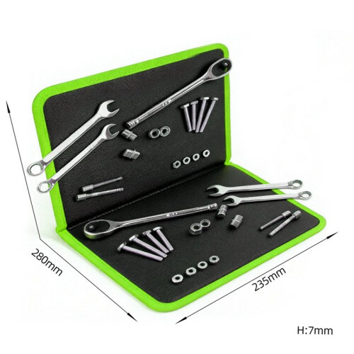 Folding Magnetic Tool Mat Double-Sided Leather Pad for Hardware Storage Power Tool Accessories 2