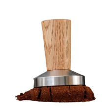 Coffee Tamper Espresso Stamp: Coffee Tamper Real Wood Handle, Espresso Tamper Includes Silicone Cushion 51mm