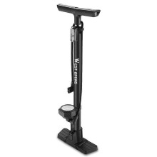 (Black, Multicolor) WEST BIKING YP0711181 160PSI Manual Bicycle E-Bike Tire Air Pump with Pressure Gauge - Black