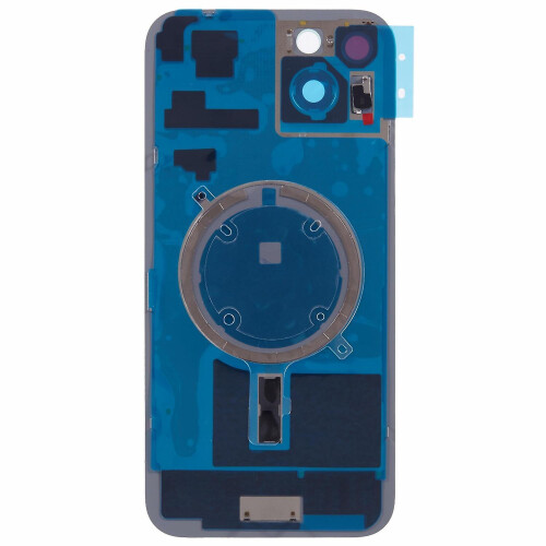(Yellow, Multicolor) For iPhone 15 Battery Housing with Bracket + Camera Lens Cover Replacement Part - Blue 1