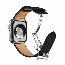 (Style D Apple Watch Series 9 4, Black) Watch Strap [Silver Buckle] for Apple Watch Series 9/8/7 41mm/6/SE (2023)/SE(2022)/SE/5/4 40mm/3/2/1