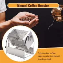 Handmatige Koffiebrander Roestvrijstalen Trommeltype Koffiebonenbrander Machinebrander voor Granen Bonen Pinda'S Noten