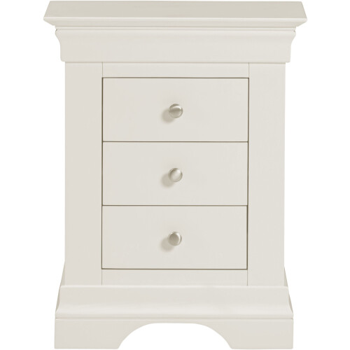 Seconique Bordeaux 3 Drawer Bedside - Ivory 2