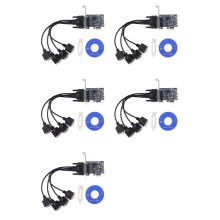 5X PCI-E Seriële Poortkaart Pcie Naar 4 Seriële Poorten RS232 9-Pins Industriële Controle 4-Poorts Uitbreidingskaart AX99100 met Kabel