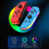 (Style Blue Red, Multicolor) HW JOY-02 1 Pair Wireless Controller for Nintendo Switch Game Console Bluetooth Game Handle with RGB 1
