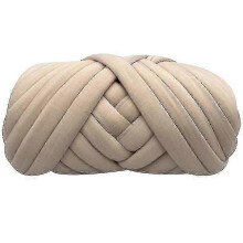 (Light Brown) Thread Of Filled Cotton Hand Woven Knitted Blanket