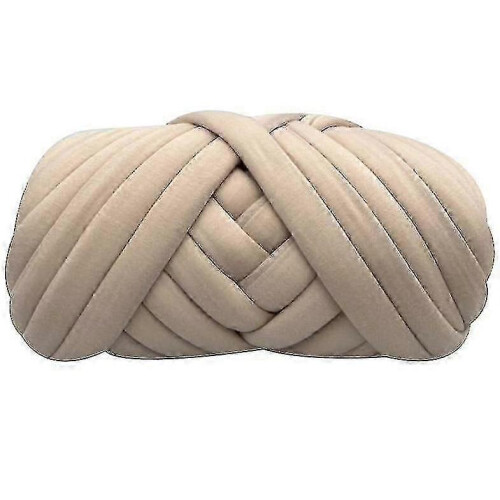 (Light Brown) Thread Of Filled Cotton Hand Woven Knitted Blanket
