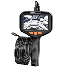 (10m, Multicolor) P200 2m Hard Wire Hand-Held Industrial Endoscope 8mm Dual Lens 4.3-inch Screen Borescope