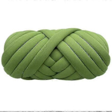 (Green) Thread Of Filled Cotton Hand Woven Knitted Blanket
