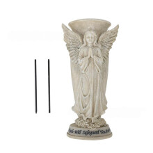 Memorial Cemetery Vases Angel Statue Outdoor Patio Vase Flower Holders Angel Cemetery Flower Pots