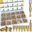 513 Pcs SAE Brass Threaded Inserts Assortment Kit, , 2-56 4-40 6-32 8-32 10-32 1/4"-20 1