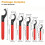 6x Coilover Spanner Wrench Set Adjustable C-Shape Shock Spanner Hook Wrench Tool 9