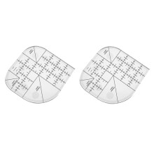 Multifunctionele Hoeksnijliniaal Acryl Antislip Naadliniaal Ronde Rand Sjabloonliniaal DIY Naaien Patchwork-Liniaal