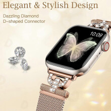 (Rose Gold, Multicolor) Watch Strap for Apple Watch Series 10 42mm 9 8 7 41mm SE (2023) SE (2022) SE 6 5 4 40mm 3 2 1 38mm M