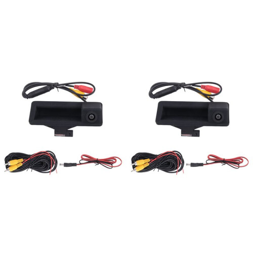 2X Car Rear View Camera Trunk Handle for- E90 E91 E92 E93 E53 E82 E88 X1 X5 X6