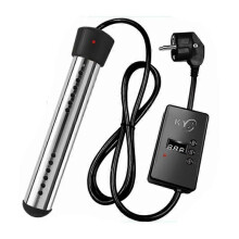 2000W Portable Electric Water Heater, Submersible Stainless Steel Guard Immersion Heater with Digital Thermometer for Camping & Winter Jobs