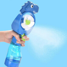 (blue) Water Mist Spray Fan, Portable Hand Spray Fan, Electric Dinosaur Fan For Children, Sports, Office, Garden, Outdoor, Travel, Hiking