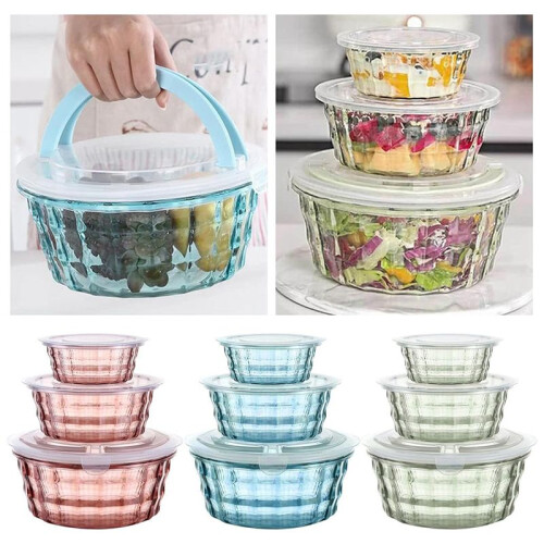Plastic Fruit Box Fruit Containers With Tureen Bowl Clear Plastic Container Plastic Container Sealed Container Green 1