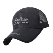 Breathable Sporty Cap With Elastic Closure And Sun-Black