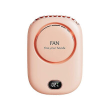 DQ203 Portable Hands-free Neck Hanging Desktop Fan with Digital Display