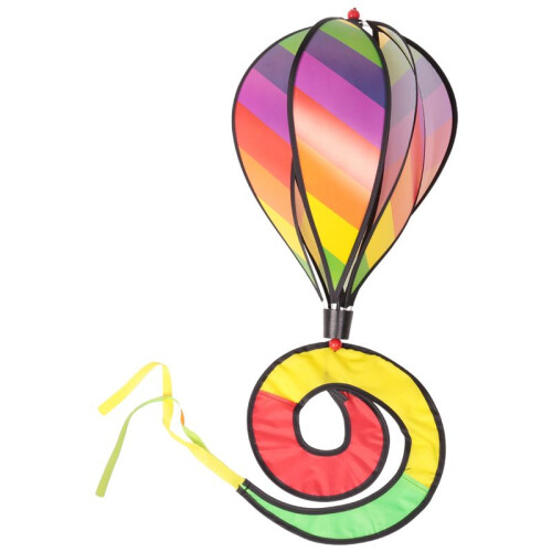 2PCS Balloon Wind Spinner Striped Windsock Balloon Yard Decor Spiral Balloon Windmill 2