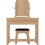 Seconique Tessa 2 Drawer Dressing Table Set Natural Oak 4