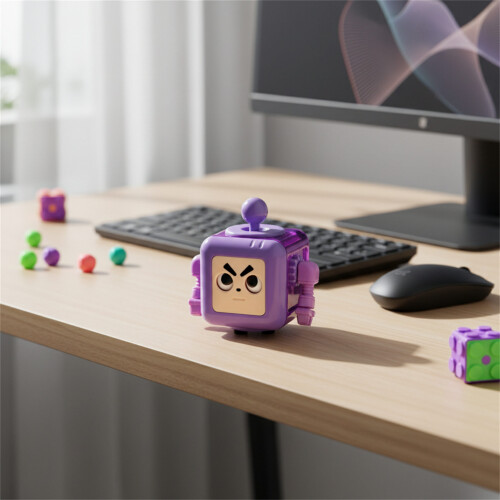 Stress Relief Cube with Buttons & Dice Roll 2