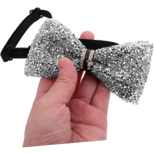 2 st. pojkflicka fluga glitter strass justerbar förknuten för pojkflicka födelsedagsfester skolevenemang bröllopsfest kristallrosett