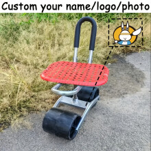 Gardening Stool , Wheeled Gardening Stool, Square Rolling Garden Workbench, Adjustable Comfortable Gardening Chair with