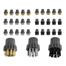 30Pcs Steam Cleaner Brush Attachments M8 Steamer Mop Small Brushes Heads Steamer Cleaning Replacement Accessories