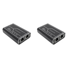 2X Estensore Gigabit POE 2 Porte 1000M Ripetitore di Rete 30W IEEE802.3Af/At Plug& per Telecamera IP NVR PoE