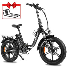 20" Electric Bike Vitilan U7 48V20AH Folding City E-Bike Fat Tire E-MTB