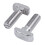 M8 Thread T-Slot Drop-in Stud Sliding Screw Bolt Silver Tone 20Pcs 2