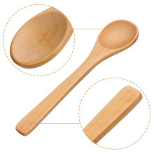 90 Pieces Wooden Spoon Small Soup Spoons Serving Spoons Condiments Spoons Wooden Honey Teaspoon Wood Brown