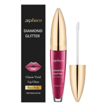 (Rose pink 5g) Zephoco Shine & Shine Lip Gloss Series: Natural Lip Gloss, Easy-to-Apply Lip Gloss, Liquid Lipstick, Pearl Lip Tint