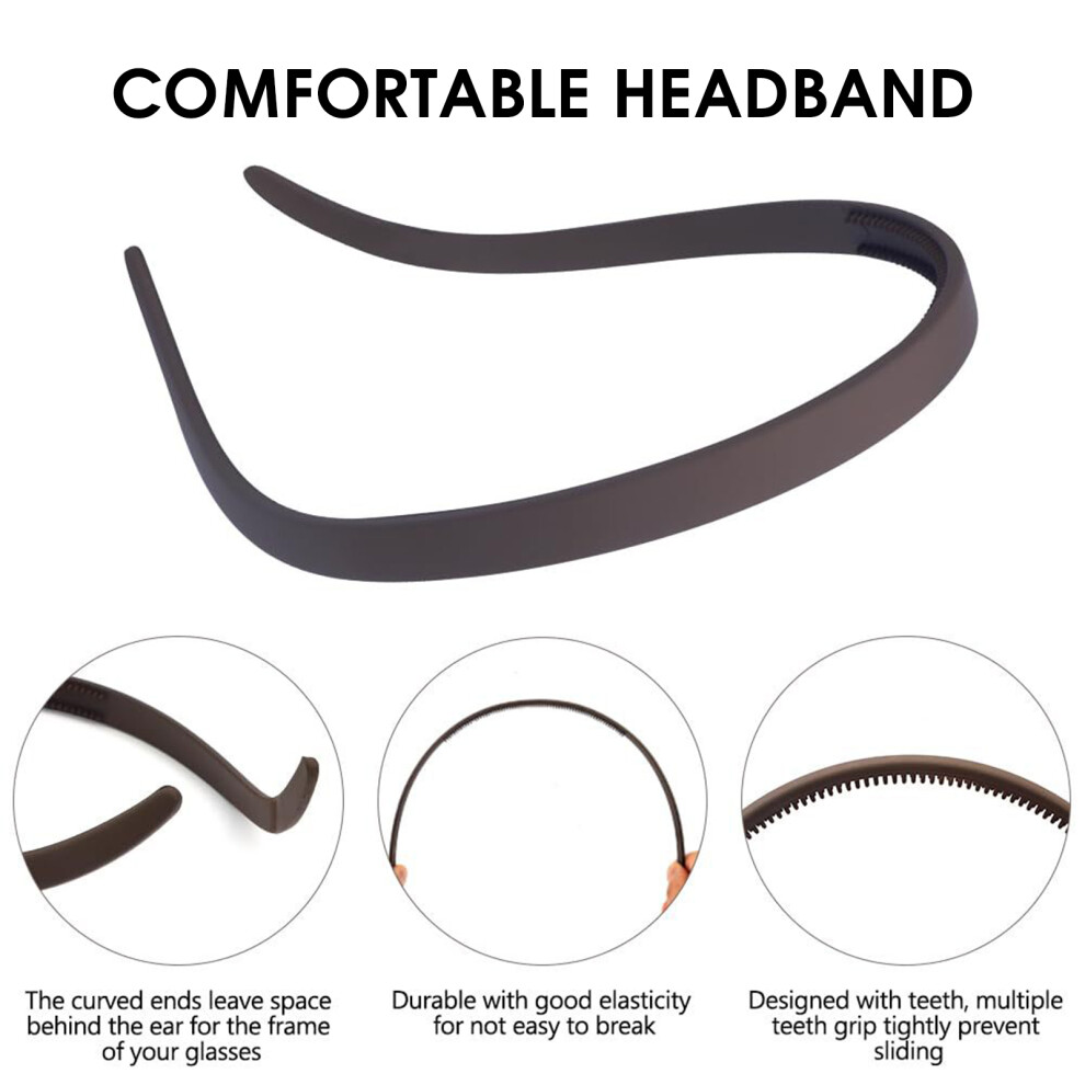 Phui-Pet-Supplies 6Pcs Matte Headbands For Women Men Kids Diy