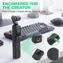 Battery Handle for OSMO Pocket 4 3 Mount Stand Charging Handle Grip for Pocket4 Tripod Adapter Mount Accessories